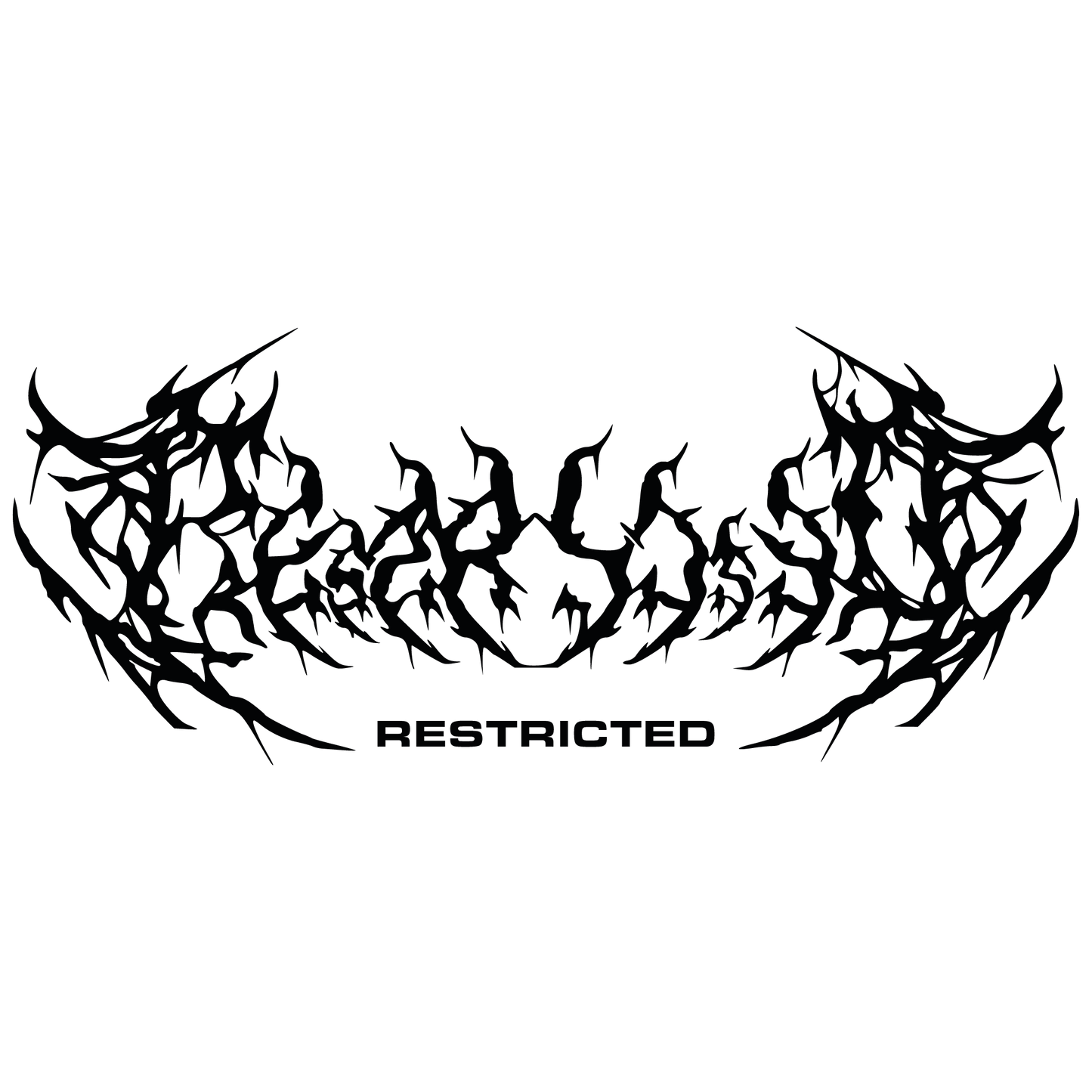 Restricted (metal logo)