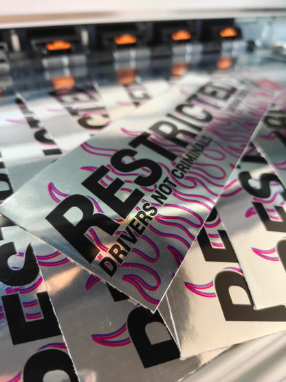 Slap Sticker "RESTRICTED."
