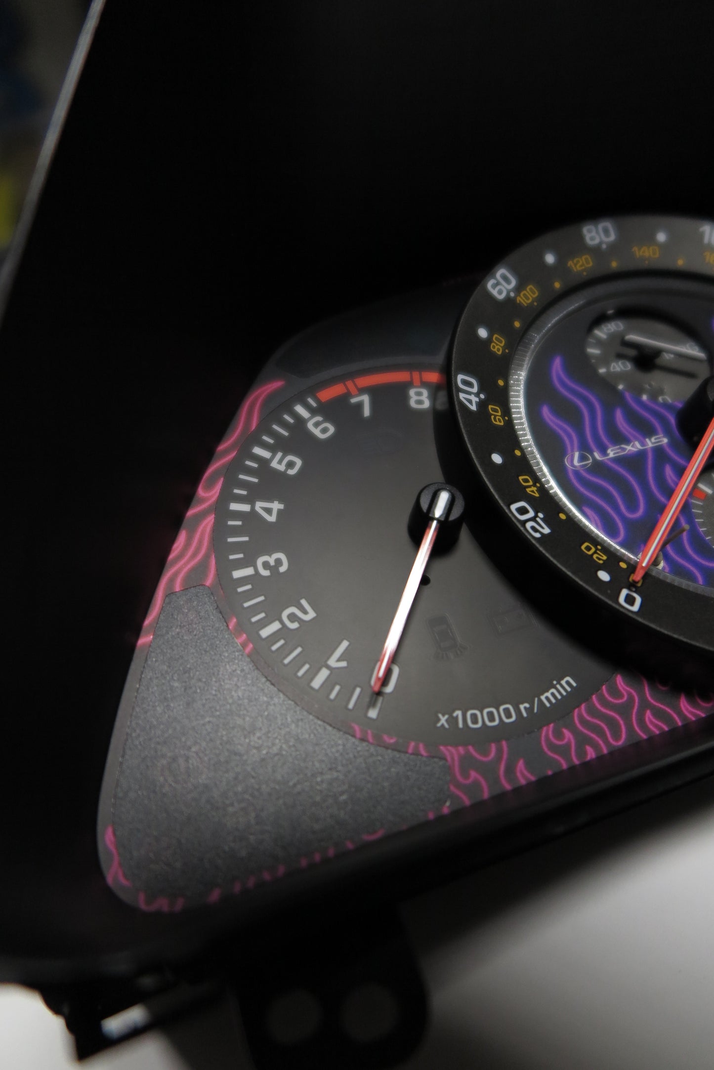 IS200/300 Cluster overlay " Purple Flames"